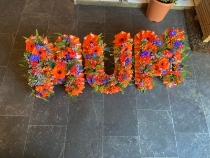 Orange and Blue Mixed Flower Letters | Create your own words